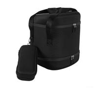 ComfyHarbor Essential EVA Storage Bag for JBL 2, Includes Microphone Holder for Convenient Organization (Black Orange)