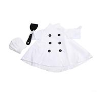 ComfyHarbor Fabric costume with chef For theme designed for 23 inch goose statue, perfect for yard parties, garden decor, or indoor use with easy maintenance (white)