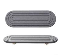 ComfyHarbor Fast Drying Diatomite Shower Mat Non Slip Bathroom Rug Absorbent Stone Foot Mat for Tub Sink 30x10cm(Deep gray)