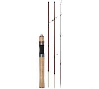 ComfyHarbor Fishing Rod, 1.4m 4 Section UL Lightweight Lure Pole, 360 Degree Bend Tip with Smooth Guides for Carp, Silver Carp and Freshwater Fishing/Wood Black(A)