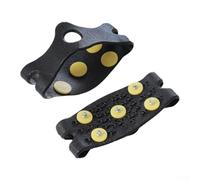 ComfyHarbor Flexible Ice Cleats 5 Spikes Anti-Slip Snow Traction | 5 steel spikes, multi-directional grip, safe on steep trails, untreated sidewalks, icy paths