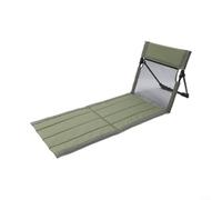 ComfyHarbor Foldable Seat with Backrest, Portable Breathable Flip Chair for Poolside Camping Beach Picnic Gardening, Lightweight 600D Oxford & Aluminum Alloy(Green)