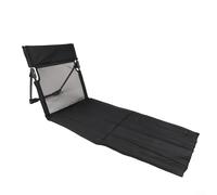 ComfyHarbor Foldable Seat with Backrest, Portable Breathable Flip Chair for Poolside Camping Beach Picnic Gardening, Lightweight 600D Oxford & Aluminum Alloy(Black)