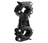ComfyHarbor,For Bike Flashlight Holder Engineering Plastics Quick Release 360-Degree Rotation Mount,for Handlebar Seatpost Rear,Fork Fits 20-35mm Diameter Black(Black-Black)