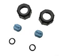 ComfyHarbor for Kärcher Puzzi 8/1 10/1 100 200 Replacement Nozzle Nut Kit (4.130-001.0) - 2 Nozzles + 2 Nuts + 2 Sealing Rings for Upholstery & Carpet Cleaning