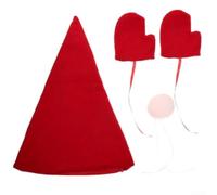 ComfyHarbor for LED Lighted Santa Hat Tree 28cm Warm White for LED Lighted | Includes hat, gloves, nose, festive red design, fits medium trees, holiday party decor