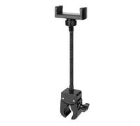 ComfyHarbor For Mic Stand Phone Holder With Super Strong Clip Flexible Gooseneck Arm Up To 7 Inch Smartphones Secure Clamp For Tripod Music Stand Streaming Recording Black