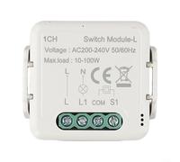 ComfyHarbor For Relay Switch Module, No Neutral Wire Required, Works with & Life App, Voice Control Compatible with Home Assistants, 200-240V 10A for Light & Appliance DIY (White)(A)