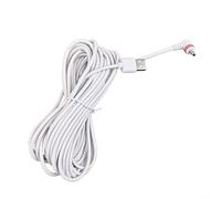 ComfyHarbor For Ring Camera Power Cable - 7.6m/10m, Weatherproof, Magnetic Connector, Compatible With Ring Spotlight Cam & for Reolink Argus Pro, Includes Adapter (White)(7.6 m)