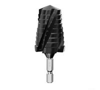 ComfyHarbor Four Flute HSS Step Drill Bit For Metal Wood Stainless Steel, High Speed Steel Hole Cutter With Etched Sizes, 14-24mm And 24-32mm Range For Smooth Drilling(black 24-32mm)