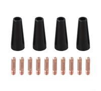 ComfyHarbor Gasless Nozzle Contact Tips Kit,For MIG Welding Torch Accessories,Compatible, With 14AK 15AK MB14 MB15,Copper Conductive Tip 0.6mm 0.8mm, For Flux Core Welding