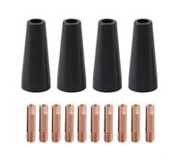 ComfyHarbor Gasless Nozzle Contact Tips Kit,For MIG Welding Torch Accessories,Flux Core Nozzle,Contact Tip,Compatible, With 14AK 15AK MB14 MB15,0.8mm 1.0mm Copper Brass