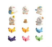 ComfyHarbor Glow Resin Axolotl Figures 12Pc for mini Aquarium Decor Glow | Glows at night, 12-piece set, resin material, aquarium safe, detailed axolotl design