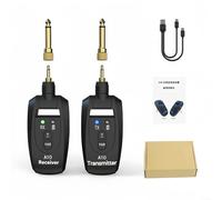 ComfyHarbor Guitar Wireless System, 2.4GHz Transmitter And Receiver With 100Ft Range, Rechargeable Audio Kit For Electric Guitar Bass Instruments, 3.5mm/6.35mm,