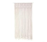 ComfyHarbor Handmade Cotton Door Curtain Tapestry Bohemian Style Decorative Hanging for Doorway or Arch, Beige Macrame Design Backdrop for Wedding Ceremony Party Photo(150x180cm)