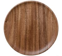 ComfyHarbor Handmade Walnut Wood Serving Tray, Irregular Shape Fruit Plate, Snack Dish, Tea Serving Platter For Kitchen Dining Table, Natural Wooden Dinnerware With Smooth Polished For Surface And