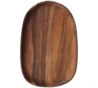 ComfyHarbor Handmade Walnut Wood Serving Tray, Irregular Shape Fruit Plate, Snack Dish, Tea Serving Platter For Kitchen Dining Table, Natural Wooden Dinnerware With Smooth Polished For Surface And
