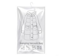 ComfyHarbor Hanging Vacuum Storage Bags For Clothes, Reusable P PE Garment Bag With 360° Rotating Hook, Turbo Valve & Zipper, Space Saver For Closet Wardrobe(70 * 110cm)