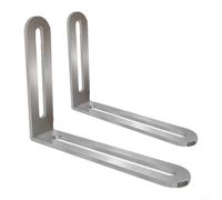 ComfyHarbor Heavy Duty Corner Brackets Stainless Steel 3mm Thick L Shaped Bracket for Timber Fixing Wall Shelf Support Weatherproof Joint Plate Silver 1 Piece(A)