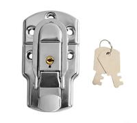 ComfyHarbor Heavy-Duty Metal Hasp Lock, With 2-Keys, For Tool Box, Cabinet, Suitcase, Locker, Secure For TOGGLE Latch Buckle, Iron Chrome Plated Hardware