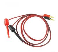 ComfyHarbor Industrial 1 M Pure Copper Test Hook Cable Pair With Flat-Angle Banana Connectors And Gold-Plated 4 Mm Tips, 3A Rated Red/Black Leads For Multimeter Electrical Inspection
