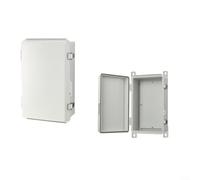 ComfyHarbor IP67 Waterproof ABS Junction Box, Electrical Enclosure with Hinged Cover, Stainless Steel Latches & Cable Glands for Solar, Outdoor Lighting and Router Projects(175 * 275 * 110gray)