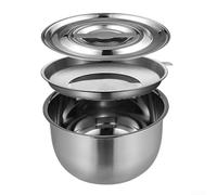 ComfyHarbor Kitchen Mixing Bowl 17cm with Lid for Home(Small(1.4L Sliver)