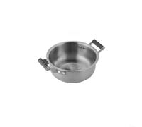 ComfyHarbor Korean Style Ramen Cooking Pot, 304 Stainless Steel Snail Noodle Pot With Handles, Double Layer Soup Cooker For Home Kitchen, Induction Compatible(sliver-M)