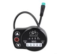 ComfyHarbor KT-LED900 Bicycle Computer Display Panel, With LED Light Control 24 V 36 V 48 V, Waterproof Connector 5 Adjustable Support Levels