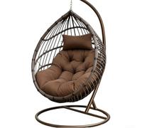 ComfyHarbor Large Hanging Chair Insert 47.2x31.5in Full Coverage Design(Coffee Brown)