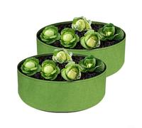 ComfyHarbor Large Non-Woven Fabric Planting Bags for Herbs Vegetables Flowers, Space-Saving Garden Grow Pots for Patio Balcony Yard, Reusable Round Elevated Beds with Good(38.8Gallon)