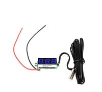 ComfyHarbor LED Digital Thermometer with Probe Sensor Accurate -50 to 125°C Measurement 0.1°C Resolution Multi-Colour Display DC 4-28V Powered Compact Size(Blue)