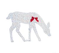 ComfyHarbor LED Lighted Reindeer Decor 3-Pack Metal Outdoor | 3-pack set, sparkling LEDs, metal build, weather-resistant, indoor outdoor use