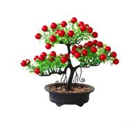 ComfyHarbor Lifelike Chinese Fruit Tree 26cm Plastic Fake Plant