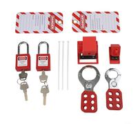 ComfyHarbor Lockout Tagout Kit, Industrial Safety Isolation For Electrical Panels, Gas Valves, Mechanical Equipment With Nylon Cable Ties And PVC Tags