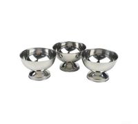 ComfyHarbor Metal Dessert Cups Silver Rust Resistant 9.6cm Diameter