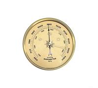 ComfyHarbor Metal Frame Household Barometer Clock Crafts Pressure Gauge Weather Prediction Instrument No Battery Required Gold Finish 90Mm 108Mm 130Mm(90mm)