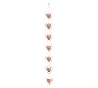 ComfyHarbor Metal Rain Chain with Wind Chime for Roof and Garden, Decorative Outdoor Downspout Replacement with Hanging Hook, Bright Copper Finish, 1M Length for(love)