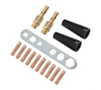ComfyHarbor MIG Tips Kit 0.9mm for 15AK 14AK MB-15 Welding Torch, Includes Gasless Nozzles Diffusers Holder Wrench, Copper Consumables for MAG Soldering Accessories