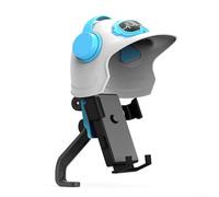 ComfyHarbor Motorcycle Helmet Phone Holder with Waterproof Features, Adjustable Rear Gimbal, and Anti Shaking Stability for Safe and Convenient Phone Mounting (White mirror mount)