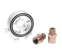 ComfyHarbor Multi-Purpose Oil Filter Sandwich Plate Adapter Aluminum Alloy For M20 For M16 M22 3/4 UNF Fittings Supports Oil Pressure And Temperature Sensors For Car And Truck Installation(Silver)
