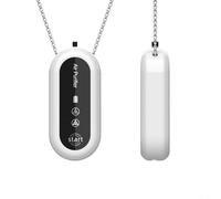 ComfyHarbor Negative Ion Air Purifier Wearable Necklace Portable For MINI Freshener For Smoke Removal Pet Deodorization Formaldehyde Reduction Home Travel Use(White)
