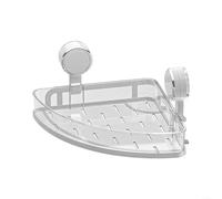 ComfyHarbor No-Drill Corner Shower Shelf White Suction Cup