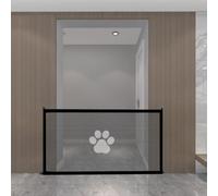 ComfyHarbor No-Drill Portable Pet Fence, Safe Polyester Mesh Barrier For Dogs, Install Folding Gate For Home Travel, Enclosure Partition(Small)