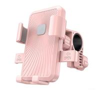ComfyHarbor Non Slip Silicone Phone Clamp for Bicycles 360 Degree Rotation for Safe Driving Navigation (pink Handlebar)