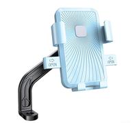 ComfyHarbor Non Slip Silicone Phone Clamp for Bicycles 360 Degree Rotation for Safe Driving Navigation (blue rearview)