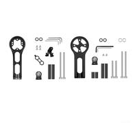 ComfyHarbor Out Front Bike Mount for Headlight and Camera Black(Extended)