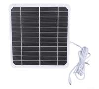 ComfyHarbor Outdoor 20W 5V Solar Panel with Adjustable Mount, 3 M Cable, Monocrystalline Cells, Weatherproof Design for Security Camera Charging, Fit for Type-C and Micro-USB Devices(USB)