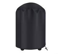 ComfyHarbor Outdoor BBQ Grill Cover Round Kettle Barbecue Protector 210D Oxford Cloth Waterproof Weather Resistant Cover With Secure Straps Black(diameter 58CM* 77CM)