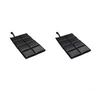 ComfyHarbor Outdoor Seat Mat 2-Pack Foldable Camping With Straps, Waterproof Thermal Insulation Pad For Picnic Fishing Hiking, Dirt Resistant Oxford Foam Seat, Black 40X29.5cm(Black-2pcs)